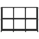 displayreol med 6 kubeformede rum 103x30x72,5 cm stof sort