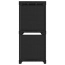 displayreol med 6 kubeformede rum 103x30x72,5 cm stof sort