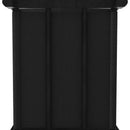displayreol med 6 kubeformede rum 103x30x72,5 cm stof sort