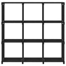 reol med 9 rum 103x30x107,5 cm stof sort