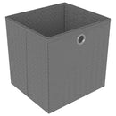 reol med 9 rum og kasser 103x30x107,5 cm stof sort