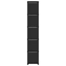 reol med 15 rum og kasser 103x30x175,5 cm stof sort