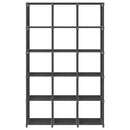 reol med 15 rum 103x30x175,5 cm stof grå