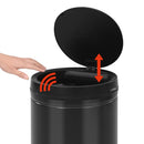 affaldsspand med sensor 70 l kulstofstål sort