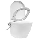 væghængt toilet uden kant og med skjult cisterne keramik hvid