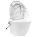 væghængt toilet uden kant og med skjult cisterne keramik hvid
