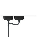 køkkenvask med 2 bassiner 1200x600x155 mm rustfrit stål sølv
