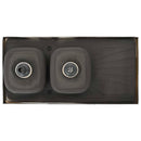 køkkenvask med 2 bassiner 1200x600x155 mm rustfrit stål sølv