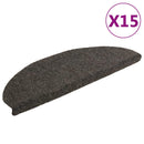 trappemåtter selvklæbende 15 stk. 65x21x4 cm antracit halvrund store