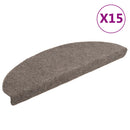 trappemåtter selvklæbende 15 stk. 65x21x4 cm beige halvrund store