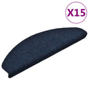 trappemåtter selvklæbende 15 stk. 65x21x4 cm marineblå halvrund store