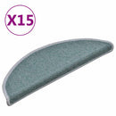 trappemåtter 15 stk. 56x17x3 cm havblå halvrund