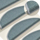 trappemåtter 15 stk. 56x17x3 cm havblå halvrund