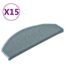 trappemåtter 15 stk. 65 x 24 x 4 cm havblå halvrund store