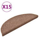trappemåtter 15 stk. 56x17x3 cm brune halvrunde