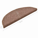 trappemåtter 15 stk. 56x17x3 cm brune halvrunde