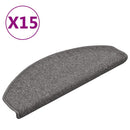 trappemåtter 15 stk. 65x24x4 cm grå og sort halvrunde store