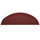 trappemåtter 15 stk. 56x17x3 cm bordeaux halvrund