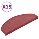 trappemåtter 15 stk. 65 x 24 x 4 cm bordeaux halvrund store