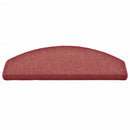 trappemåtter 15 stk. 65 x 24 x 4 cm bordeaux halvrund store