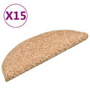 trappemåtter 15 stk. 56x17x3 cm guld halvrund