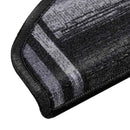 selvklæbende trappemåtter 15 stk. 65x21x4 cm sort og grå