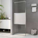brusevæg med halvt matteret ESG-glas 80x195 cm