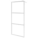 brusevæg med halvt matteret ESG-glas 100x195 cm