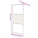 brusevæg ESG-glas med stendesign 90x195 cm
