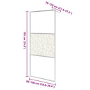brusevæg ESG-glas med stendesign 100x195 cm