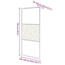 brusevæg ESG-glas med stendesign 140x195 cm