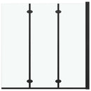 foldbar brusekabine 3 paneler ESG 130x138 cm sort