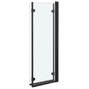 foldbar brusekabine 3 paneler ESG 130x138 cm sort