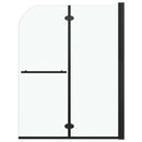 foldbar brusekabine 2 paneler ESG 95x140 cm sort