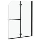 foldbar brusekabine 2 paneler ESG 95x140 cm sort