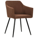 spisebordsstole 2 stk. stof brun