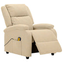 massagestol stof cremefarvet