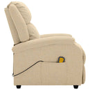 massagestol stof cremefarvet