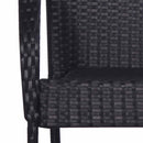 havestole 4 stk. stabelbare polyrattan sort