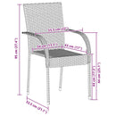 havestole 4 stk. stabelbare polyrattan sort