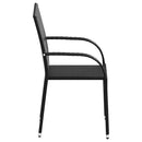 havestole 6 stk. stabelbare polyrattan sort