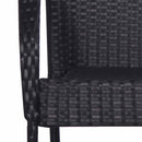 havestole 6 stk. stabelbare polyrattan sort