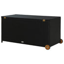 opbevaringskasse til haven 120x65x61 cm polyrattan sort