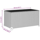 opbevaringskasse til haven 120x65x61 cm polyrattan sort