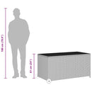 opbevaringskasse til haven 120x65x61 cm polyrattan sort