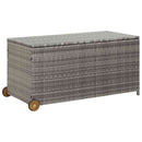 opbevaringskasse til haven 120x65x61 cm polyrattan lysegrå
