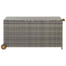 opbevaringskasse til haven 120x65x61 cm polyrattan lysegrå