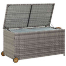 opbevaringskasse til haven 120x65x61 cm polyrattan lysegrå