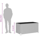 opbevaringskasse til haven 120x65x61 cm polyrattan lysegrå