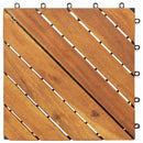 Terrasse Flise 10 pcs Brun 30 x 30 cm Akacietræ